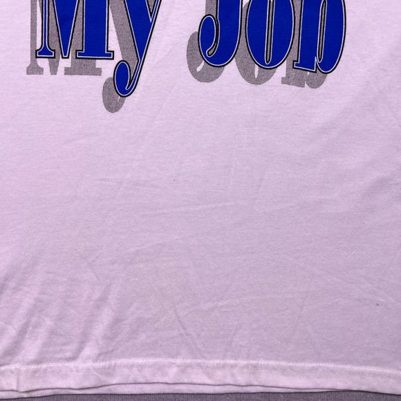 Hanes Heavyweight 50/50 Mens Large Retired Having Fun Is My Job Graphic‎ T Shirt - Picture 7 of 12